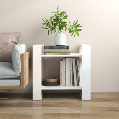 Berkfield Book Cabinet/room Divider White 60X35X57 Cm Solid Wood Pine - image 1