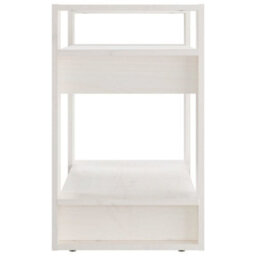 Berkfield Book Cabinet/room Divider White 60X35X57 Cm Solid Wood Pine - thumbnail 4
