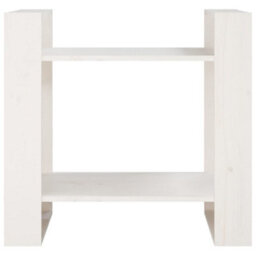 Berkfield Book Cabinet/room Divider White 60X35X57 Cm Solid Wood Pine - thumbnail 3