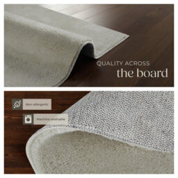 Tectake Rug Zonelle Short Pile And Ultra-Soft Carpet In Rectangular Or Round Design 80 X 150 Cm - Sand - thumbnail 5