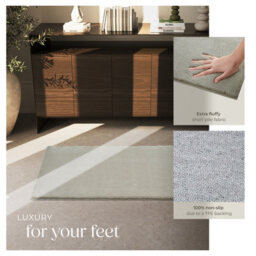 Tectake Rug Zonelle Short Pile And Ultra-Soft Carpet In Rectangular Or Round Design 80 X 150 Cm - Sand - thumbnail 4