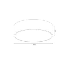 Luminosa Lighting Luminosa Amore 35Cm Flush Ceiling 2 Light Black Structure With Gold Strip - thumbnail 4