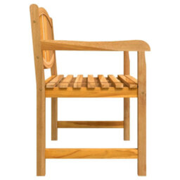 Berkfield 3 Piece Garden Dining Set Solid Wood Teak - thumbnail 6