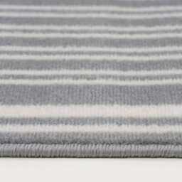Loomed Grey Striped Cut To Measure Stair Carpet Runner 70Cm Wide - thumbnail 5