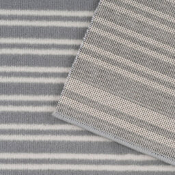 Loomed Grey Striped Cut To Measure Stair Carpet Runner 70Cm Wide - thumbnail 4
