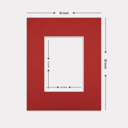 Ak Frames 20X16 Crimson Picture Mounts To Fit A4 Aperture Size - Mount Board Only (No Frame Included) - thumbnail 3