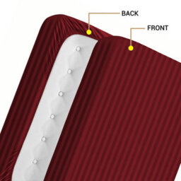 Ameha Red Striped Microfibre Bedding Set Single, Reversible & Breathable Duvet Cover, Fitted Sheet & Pillowcase - thumbnail 4