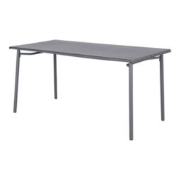 GoodHome Lithari Metal Grey Dark Shadow 4 Seater Rectangular Dining Table - thumbnail 1