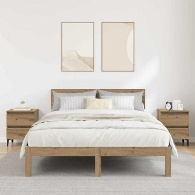 Berkfield Bed Cabinets 2 Pcs Artisan Oak 40X35X50 Cm Engineered Wood - image 1
