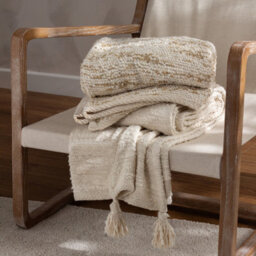 Yard Heath Cotton Tasselled Throw, Natural, 130 X 180Cm - thumbnail 3