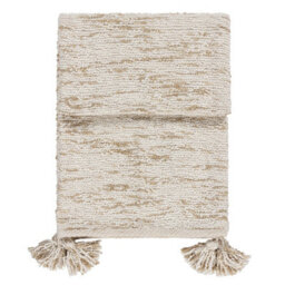 Yard Heath Cotton Tasselled Throw, Natural, 130 X 180Cm - thumbnail 1