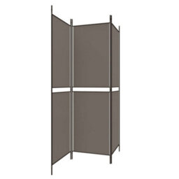 Vidaxl 3-Panel Room Divider Anthracite 150X200 Cm Fabric Room Dividers - thumbnail 4
