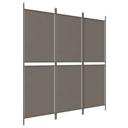 Vidaxl 3-Panel Room Divider Anthracite 150X200 Cm Fabric Room Dividers - thumbnail 2