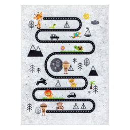 RugsX Junior 51490.802 Washing Carpet Animals, Streets For Children Anti-Slip - Grey  200X290 Cm - thumbnail 2