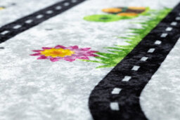 RugsX Junior 51490.802 Washing Carpet Animals, Streets For Children Anti-Slip - Grey  200X290 Cm - thumbnail 5