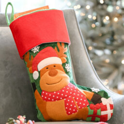 Dibor Velvet Reindeer Xmas Christmas Gift Bag Christmas Stocking For Kids