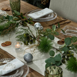 Dibor Eucalyptus Hedgerow Xmas Table Decoration Christmas Table Centrepiece 1.8M