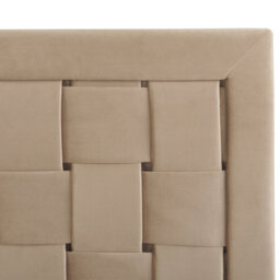 Beliani Bed Velvet Limoux 140 X 200 Cm (Eu Double) Taupe - thumbnail 7