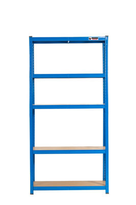 Rhino Racking 180 X 90 X 40Cm - Blue - 5 Tier Boltless Heavy Duty Garage Shelving Unit - 1000Kg Load Weight - image 1