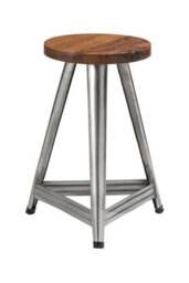 Orsina Large Stool, Industrial Wood Stool, Charming Rustic Wooden Kitchen Stool, Vintage Stool, Wooden Bar Stool - thumbnail 3