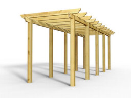 Edecks Heavy Duty Royal Walkway Wooden Garden Pergola With Super Rafters (W 2400mm X D 7200mm) With Concrete In Posts (2.7M) - thumbnail 4