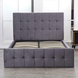 Kosy Koala Ottoman Bed 3Ft Bed Grey Velvet Single Bed  Storage Gas Side Lift Bed For Adults Kids  Milano 3Ft Single 206X101Cm - thumbnail 4