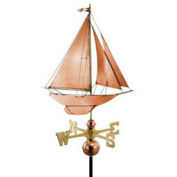 Good Directions Farmhouse Copper Racing Sloop Weathervane - H95 X W61 X L44 Cm
