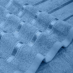 Casabella Towels Set, 8 Pc Towels For Bathroom, 100% Cotton, 2 Bath Towels, 2 Hand Towels, 4 Face Cloth, Navy - thumbnail 5