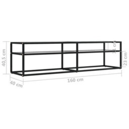 Vidaxl Tv Cabinet Transparent 160X40X40.5 Cm Tempered Glass - thumbnail 6