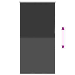 Berkfield Roller Blind Blackout Black 65X150 Cm Fabric Width 60.7 Cm Polyester - thumbnail 5
