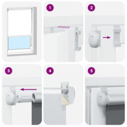 Berkfield Roller Blind Blackout Black 65X150 Cm Fabric Width 60.7 Cm Polyester - thumbnail 6