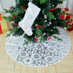 Darphe White Circular Christmas Scene Decoration Tree Skirt With A Diameter Of 120 Cm - thumbnail 2