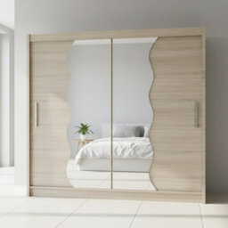 Sliding Door Wardrobe Bega X 180Cm With Mirror Sonoma - thumbnail 1