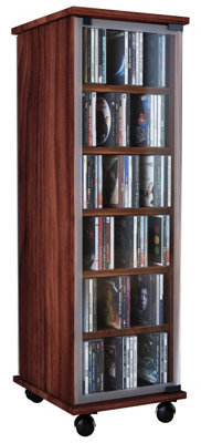 Vcm Wood Cd Dvd Stand Shelf Valenza Glass Door - image 1