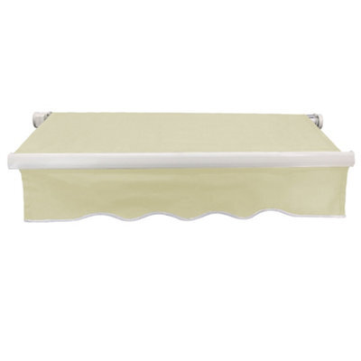 Sundaze 3X2.5M Garden Awning Replacement Fabric Top Cover Front Valance Cream - image 1