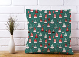 Warren Reed Designer Hand Drawn Joyful Santa Hats Cushions 60Cm X 60Cm - thumbnail 2