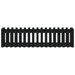 Berkfield Garden Raised Bed With Fence Design Black 200X50X50 Cm Solid Wood Pine - thumbnail 5