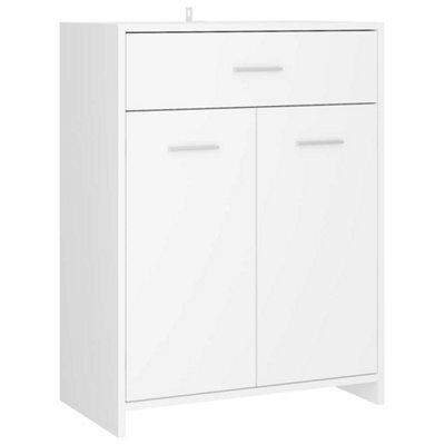 Berkfield Sturdy Bathroom Cabinet White 60X33X80 Cm Engineered Wood - image 1