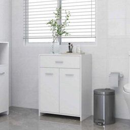 Berkfield Sturdy Bathroom Cabinet White 60X33X80 Cm Engineered Wood - thumbnail 2