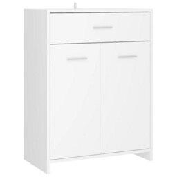 Berkfield Sturdy Bathroom Cabinet White 60X33X80 Cm Engineered Wood - thumbnail 1
