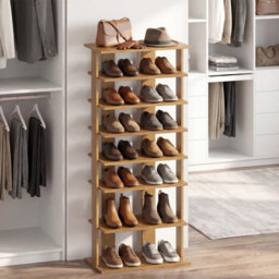 Gainoom 7 Tiers Tall Shoe Rack Patented Space Saving Organizer Storage Shelf For 14 Pairs - thumbnail 3