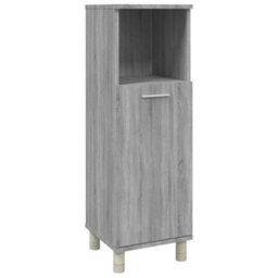 Berkfield Bathroom Cabinet Grey Sonoma 30X30X95 Cm Engineered Wood - thumbnail 2