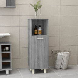 Berkfield Bathroom Cabinet Grey Sonoma 30X30X95 Cm Engineered Wood - thumbnail 1