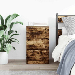 Berkfield Bedside Cabinet With 3 Drawers Smoked Oak 39X35X65 Cm - thumbnail 3