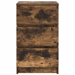 Berkfield Bedside Cabinet With 3 Drawers Smoked Oak 39X35X65 Cm - thumbnail 6