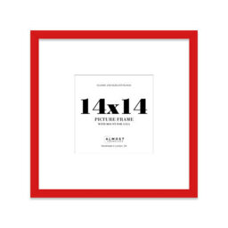 "14X14"" Red Picture Frame - 14X14"" Square Frame With 11X11"" Mount For 14X14""/11X11"" Pictures Luxurious Style Photo Display, 1 Pack" - thumbnail 1