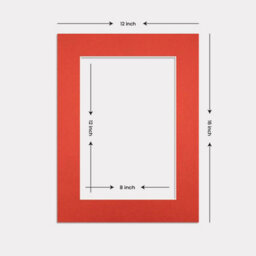 Ak Frames 16X12 Poppy Red Picture Mounts To Fit 12X8 Aperture Size - Mount Board Only (No Frame Included) - thumbnail 3