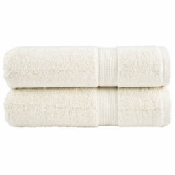 Berkfield Premium Hand Towels Solund 2 Pcs Cream 50X100 Cm 600 Gsm