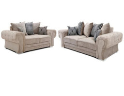 Verona Scatter Back 3+2 Seater Sofa Set Beige