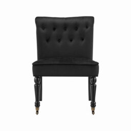 Bravich Winston Velvet Accent Chair On Wheels Black - thumbnail 9